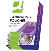 Q-CONNECT Q-CONNECT lamineeretui 2x 125 micron 54x86mm 100 stuks
