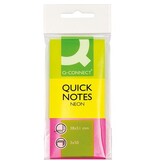 Q-CONNECT Q-CONNECT Quick Notes, ft 38 x 51 mm, 50 vel, etui van 3 blokken in neonkleuren