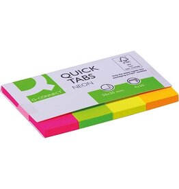 Q-CONNECT Q-CONNECT Quick Tabs, ft 20 x 50 mm, 4 x 50 tabs, geassorteerde kleuren