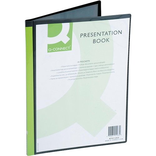 Q-CONNECT Q-CONNECT showalbum personaliseerbaar A4 10 tassen zwart