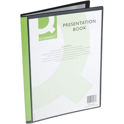 Q-CONNECT Q-CONNECT showalbum personaliseerbaar A4 20 tassen zwart