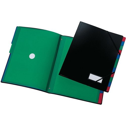 Q-CONNECT Q-CONNECT voorordner PP A4 12 vaks zwart