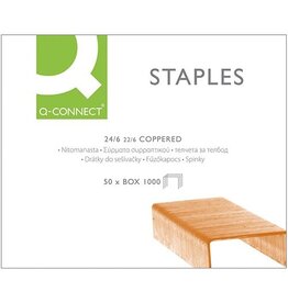 Q-CONNECT Q-CONNECT nietjes 24/6, verkoperd, doos van 1.000 nietjes