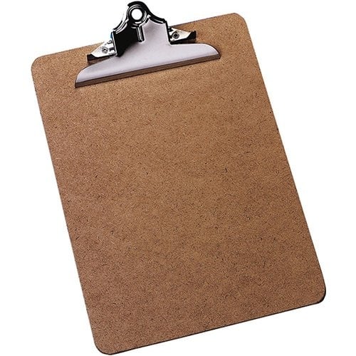 Q-CONNECT Q-CONNECT klemplaat, hardboard karton, ft A4, staand, bruin