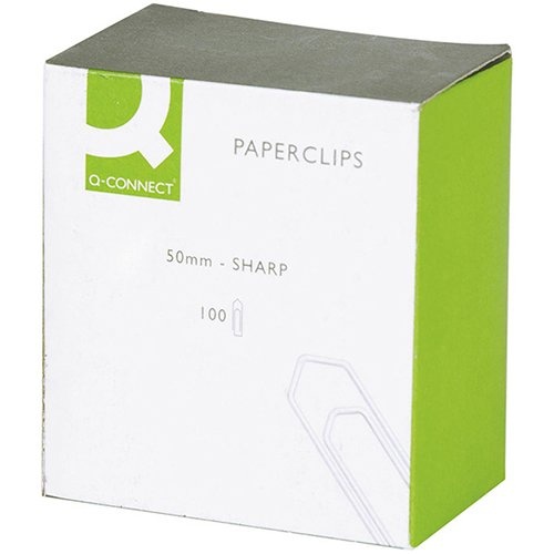 Q-CONNECT Q-CONNECT papierklemmen, 50 mm, doos van 100 stuks