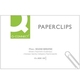 Q-CONNECT Q-CONNECT papierklemmen, 77 mm, doos van 100 stuks