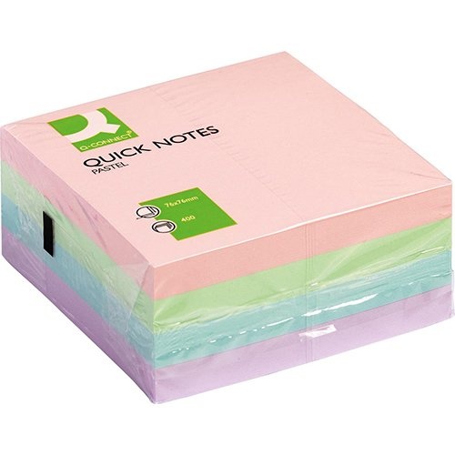 Q-CONNECT Q-CONNECT Quick Notes, ft 76 x 76 mm, 400 vel, geassorteerde kleuren