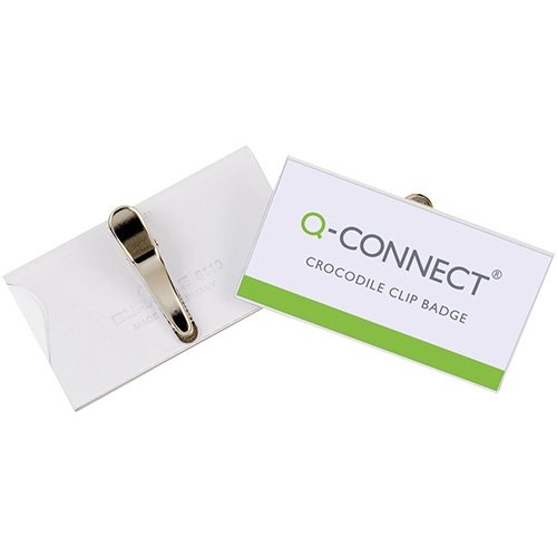 Q-CONNECT Q-CONNECT badge met krokodillenklem 75 x 40 mm