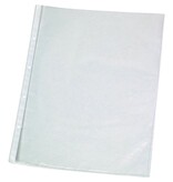 Q-CONNECT Q-CONNECT geperforeerde showtas A4 11-gaatsperforatie glashelder 50 micron pak van 25 stuks