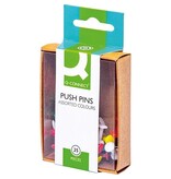 Q-CONNECT Q-CONNECT prikbordspelden, doosje van 25 stuks, geassorteerde kleuren