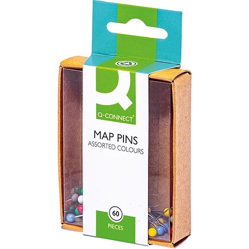 Q-CONNECT Q-CONNECT signalisatiespelden, geassorteerde kleuren, doosje van 60 stuks