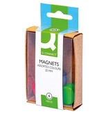 Q-CONNECT Q-CONNECT magneten, 20 mm, geassorteerde kleuren, doos van 6 stuks
