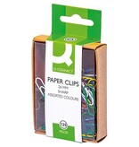 Q-CONNECT Q-CONNECT papierklemmen, 26 mm, gekleurd, doos van 125 stuks, ophangbaar