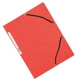 Q-CONNECT Q-CONNECT elastomap, A4, 3 kleppen en elastieken, karton, rood