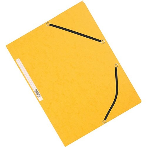 Q-CONNECT Q-CONNECT elastomap, A4, 3 kleppen en elastieken, karton, geel