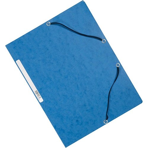 Q-CONNECT Q-CONNECT elastomap, A4, 3 kleppen en elastieken, karton, blauw