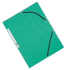 Q-CONNECT Q-CONNECT elastomap, A4, 3 kleppen en elastieken, karton, groen