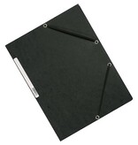 Q-CONNECT Q-CONNECT elastomap, A4, 3 kleppen en elastieken, karton, zwart