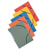 Q-CONNECT Q-CONNECT elastomap, A4, 3 kleppen en elastieken, karton, assorti, pak van 10 stuks