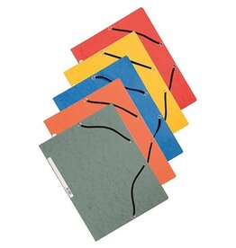 Q-CONNECT Q-CONNECT elastomap, A4, 3 kleppen en elastieken, karton, assorti, pak van 10 stuks