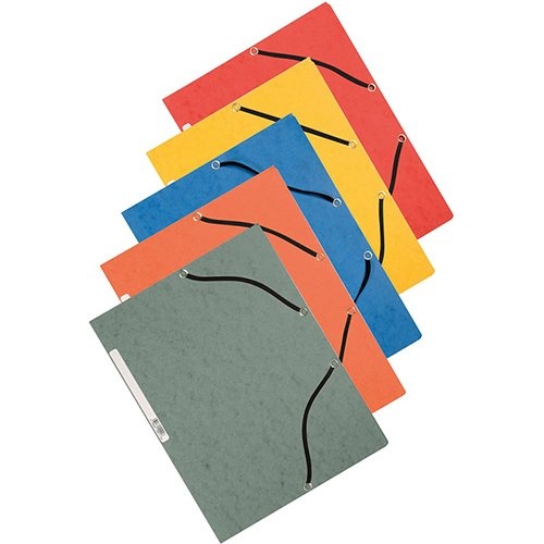 Q-CONNECT Q-CONNECT elastomap, A4, 3 kleppen en elastieken, karton, assorti, pak van 10 stuks