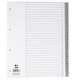 Q-CONNECT Q-CONNECT tabbladen, A4, PP, 11-gaatspeforatie, met indexblad, set van 1-31, 31 tabs, grijs