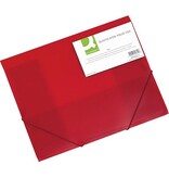 Q-CONNECT Q-CONNECT elastomap, A4, 3 kleppen en elastieken, transparant PP, rood