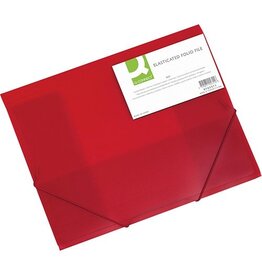 Q-CONNECT Q-CONNECT elastomap, A4, 3 kleppen en elastieken, transparant PP, rood
