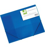 Q-CONNECT Q-CONNECT elastomap, A4, 3 kleppen en elastieken, transparant PP, blauw