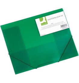 Q-CONNECT Q-CONNECT elastomap, A4, 3 kleppen en elastieken, transparant PP, groen