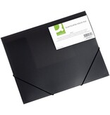 Q-CONNECT Q-CONNECT elastomap, A4, 3 kleppen en elastieken, transparant PP, zwart