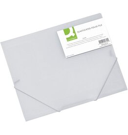 Q-CONNECT Q-CONNECT elastomap, A4, 3 kleppen en elastieken, transparant PP, transparant