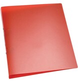 Q-CONNECT Q-CONNECT ringmap, PP, 2 ringen, 25 mm, transparant rood