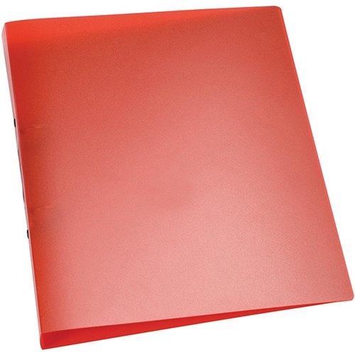 Q-CONNECT Q-CONNECT ringmap, PP, 2 ringen, 25 mm, transparant rood