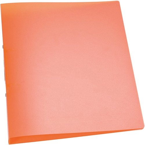 Q-CONNECT Q-CONNECT ringmap, PP, 2 ringen, 25 mm, transparant oranje