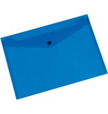 Q-CONNECT Q-CONNECT documentenmap, A4, transparante PP, drukknopsluiting, blauw