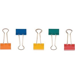 Q-CONNECT Q-CONNECT foldbackclip, geassorteerde kleuren, 19 mm, doosje van 10 stuks