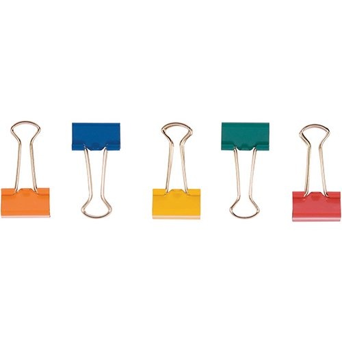 Q-CONNECT Q-CONNECT foldbackclip, geassorteerde kleuren, 24 mm, doosje van 10 stuks