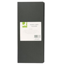 Q-CONNECT Q-CONNECT visitekaartenmap, Ft 11 x 26 cm, voor 96 kaarten, zwart