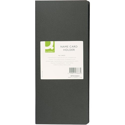 Q-CONNECT Q-CONNECT visitekaartenmap, Ft 11 x 26 cm, voor 96 kaarten, zwart