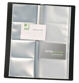 Q-CONNECT Q-CONNECT visitekaartenmap, Ft 11 x 26 cm, voor 160 kaarten, zwart