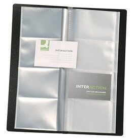 Q-CONNECT Q-CONNECT visitekaartenmap, Ft 11 x 26 cm, voor 160 kaarten, zwart