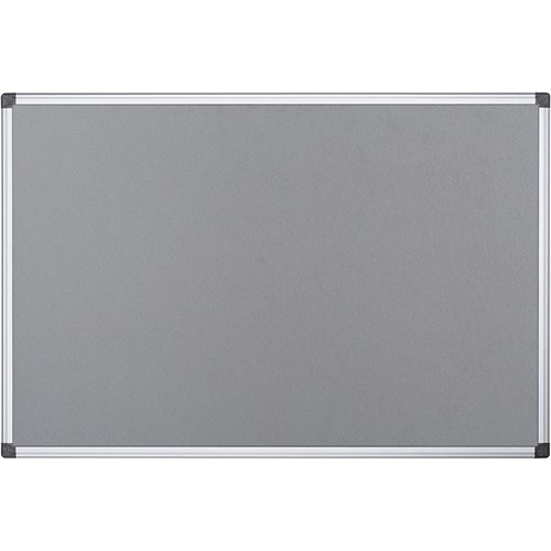 Q-CONNECT Q-CONNECT textielbord met aluminium frame 60 x 45 cm grijs