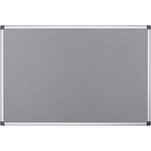 Q-CONNECT Q-CONNECT textielbord met aluminium frame 60 x 45 cm grijs