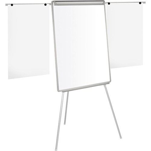 Q-CONNECT Q-CONNECT flipchart, magnetisch, met 2 uitschuifbare papierhouders, grijs