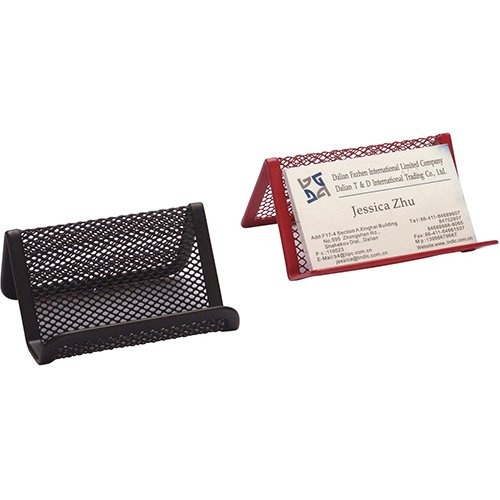 Q-CONNECT Q-CONNECT visitekaartenhouder 11 x 7,5 x 5 cm metaal zwart