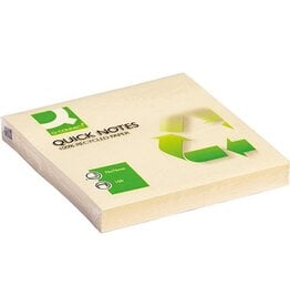 Q-CONNECT Q-CONNECT Quick Notes Recycled, ft 76 x 76 mm, 100 vel, geel