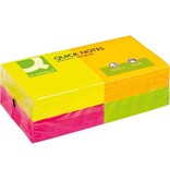 Q-CONNECT Q-CONNECT Quick Notes, ft 76 x 76 mm, 80 vel, pak van 12 blokken in 4 neonkleuren