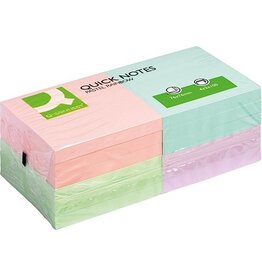 Q-CONNECT Q-CONNECT Quick Notes, ft 76 x 76 mm, 100 vel, pak van 12 blokken in pastelkleuren