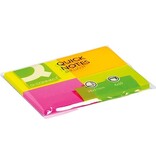 Q-CONNECT Q-CONNECT Quick Notes, ft 38 x 51 mm, 50 vel, pak van 4 blokken in neonkleuren